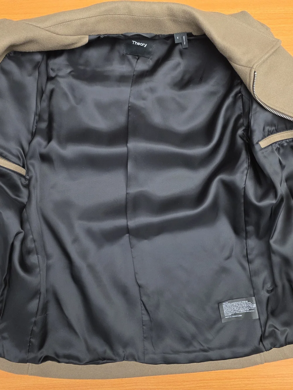 Theory zip front